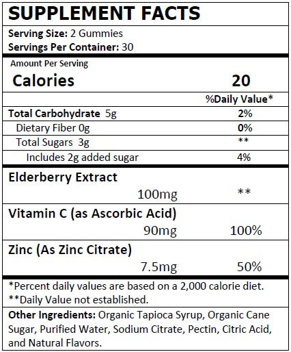 Elderberry + Immunity Gummies (Kids & Adults))